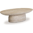 TOV Furniture Sonia Faux Travertine Indoor/Outdoor Concrete Coffee Table