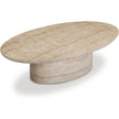 TOV Furniture Sonia Faux Travertine Indoor/Outdoor Concrete Coffee Table