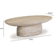 TOV Furniture Sonia Faux Travertine Indoor/Outdoor Concrete Coffee Table