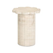 TOV Furniture Blossom Washed Faux Travertine Indoor/Outdoor Concrete Side Table