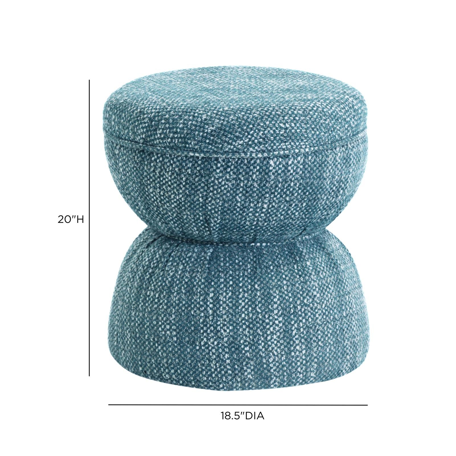 TOV Furniture Tomlin Ruched Performance Fabric Game Ottoman