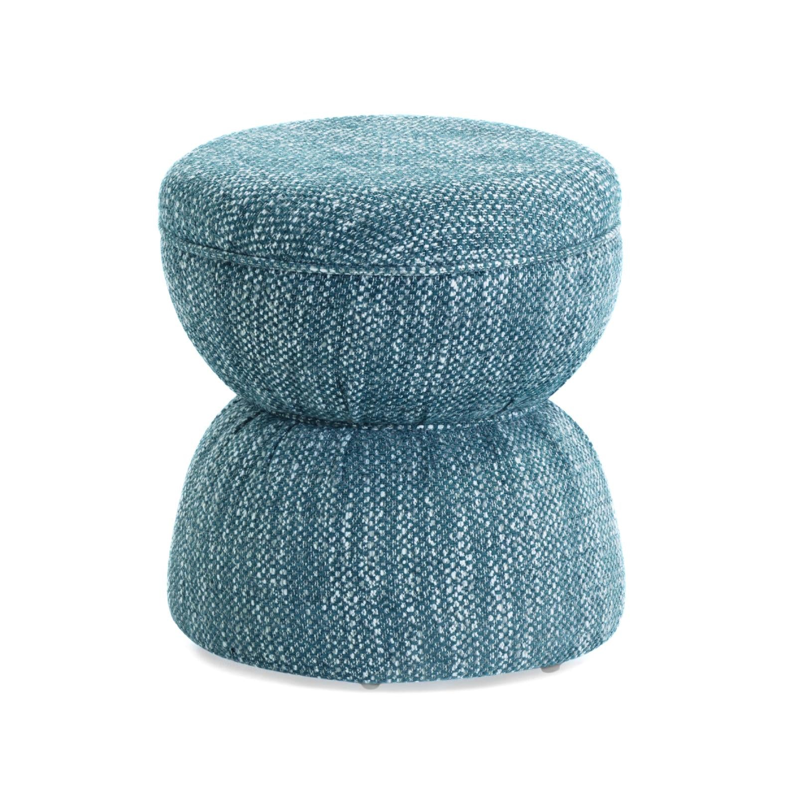 TOV Furniture Tomlin Ruched Performance Fabric Game Ottoman