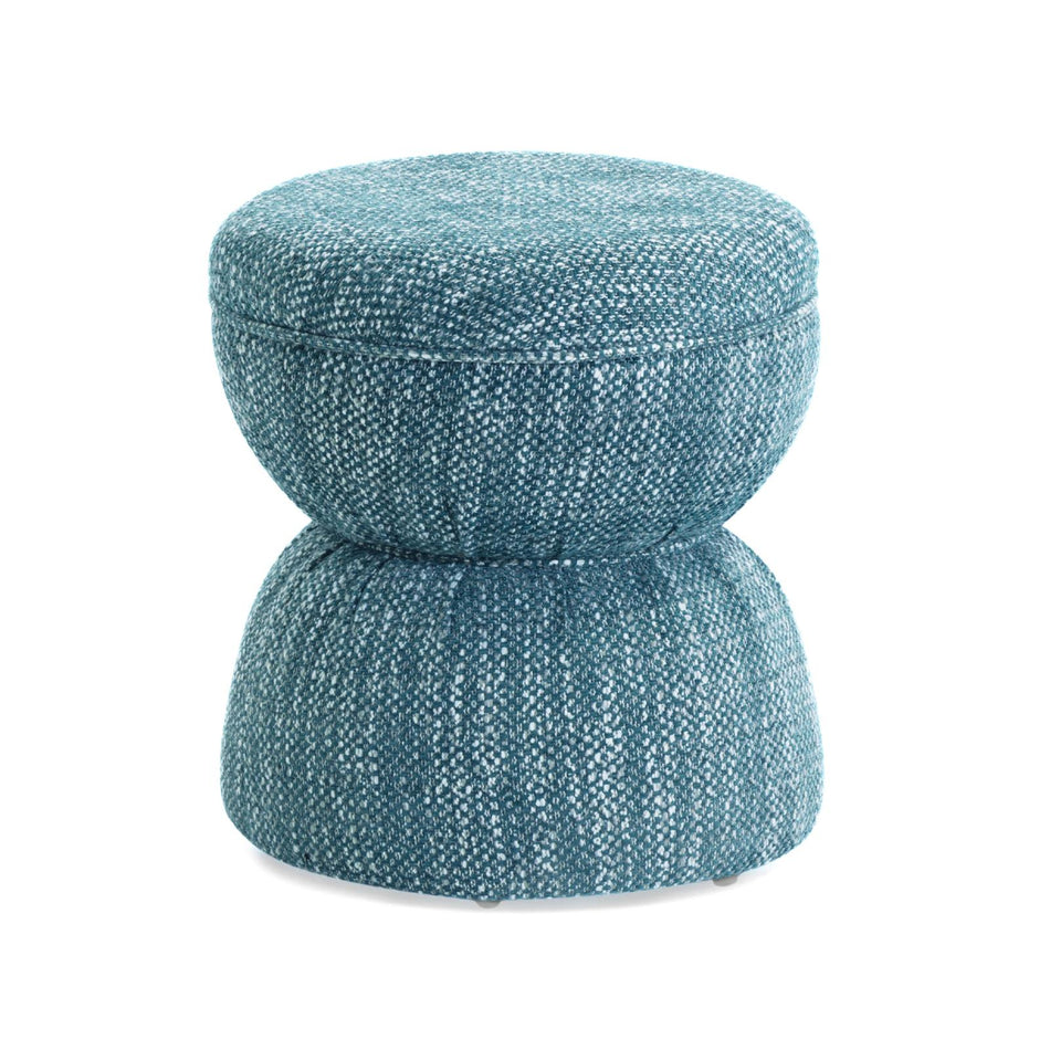 TOV Furniture Tomlin Ruched Performance Fabric Game Ottoman