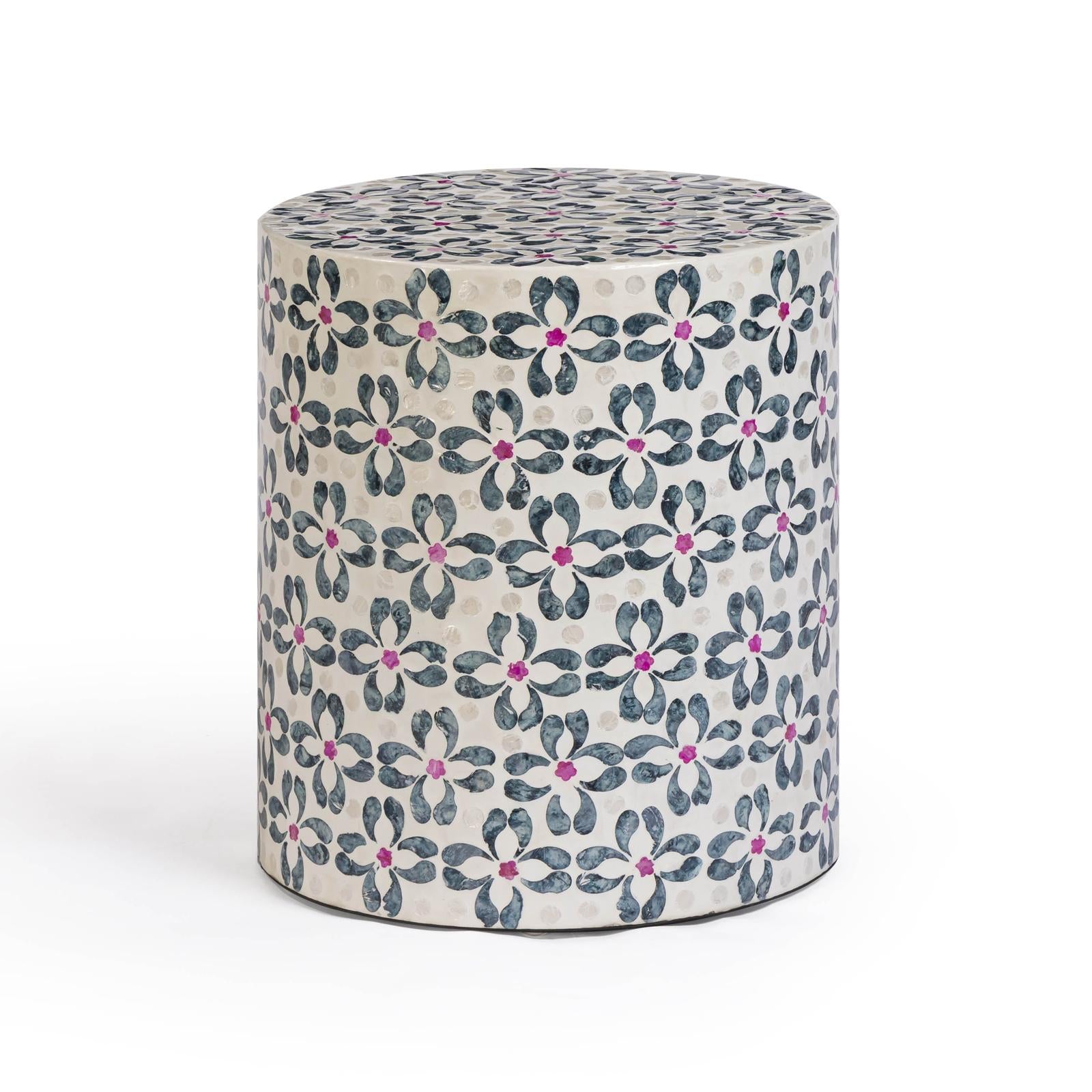 TOV Furniture Lorna Capiz Shell Accent Stool