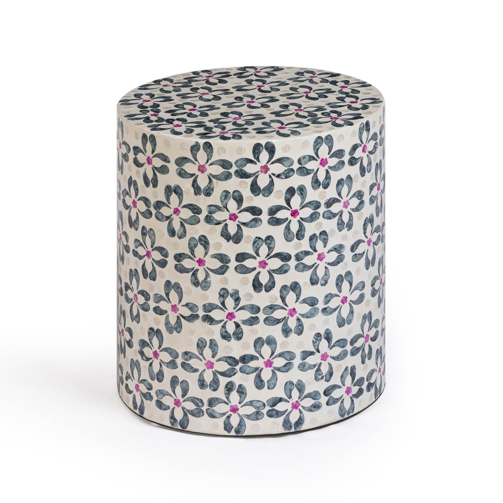 TOV Furniture Lorna Capiz Shell Accent Stool