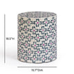 TOV Furniture Lorna Capiz Shell Accent Stool