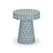 TOV Furniture Lady Blue Ribbon Capiz Shell Round Side Table