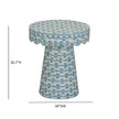 TOV Furniture Lady Blue Ribbon Capiz Shell Round Side Table