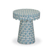TOV Furniture Lady Blue Ribbon Capiz Shell Round Side Table