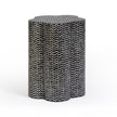 TOV Furniture Truffle Black Mother of Pearl Shell Side Table
