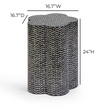 TOV Furniture Truffle Black Mother of Pearl Shell Side Table