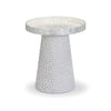 TOV Furniture Coast Pearl White Seashell Round Side Table
