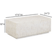 TOV Furniture Earl Shell Rectangular Coffee Table
