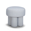 TOV Furniture Masha Striped Performance Linen Accent Stool