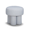 TOV Furniture Masha Striped Performance Linen Accent Stool