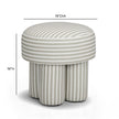 TOV Furniture Masha Striped Performance Linen Accent Stool