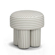 TOV Furniture Masha Striped Performance Linen Accent Stool