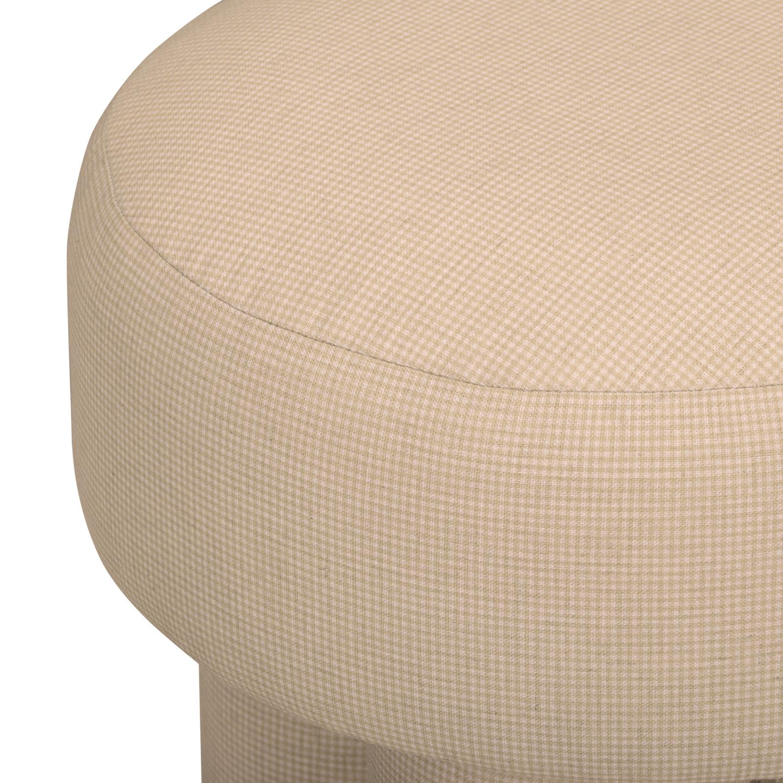 TOV Furniture Masha Yellow Gingham Performance Linen Accent Stool
