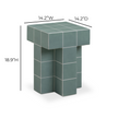 TOV Furniture Alma Tile Concrete Indoor/Outdoor Side Table