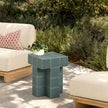 TOV Furniture Alma Tile Concrete Indoor/Outdoor Side Table