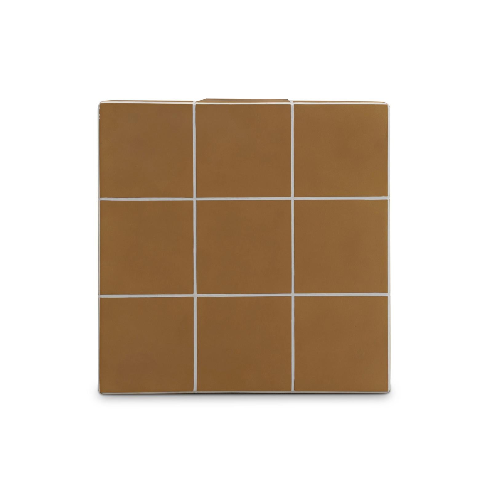 TOV Furniture Alma Tile Concrete Indoor/Outdoor Side Table
