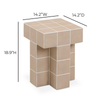 TOV Furniture Alma Tile Concrete Indoor/Outdoor Side Table