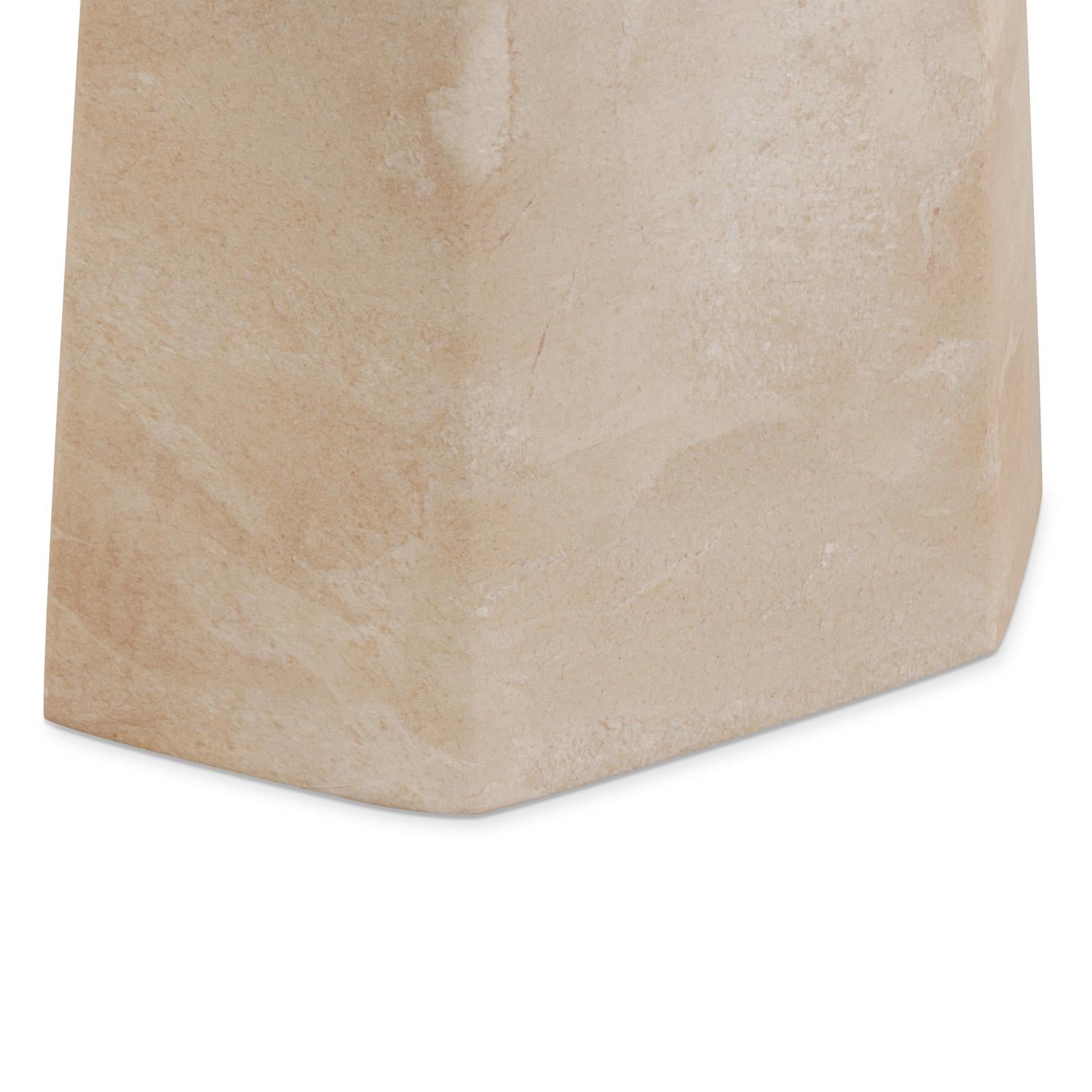TOV Furniture Zaya Rose Faux Marble Indoor/Outdoor Concrete Side Table