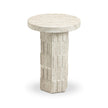 TOV Furniture Asta Faux Travertine Indoor/Outdoor Concrete Side Table