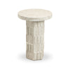 TOV Furniture Asta Faux Travertine Indoor/Outdoor Concrete Side Table