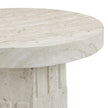 TOV Furniture Asta Faux Travertine Indoor/Outdoor Concrete Side Table