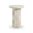 TOV Furniture Asta Faux Travertine Indoor/Outdoor Concrete Side Table