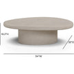 TOV Furniture Jade Concrete Indoor/Outdoor Coffee Table 