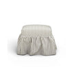 TOV Furniture Gertrude Striped Performance Linen Skirted Ottoman