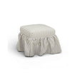 TOV Furniture Gertrude Striped Performance Linen Skirted Ottoman