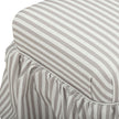 TOV Furniture Gertrude Striped Performance Linen Skirted Ottoman