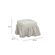 TOV Furniture Gertrude Striped Performance Linen Skirted Ottoman