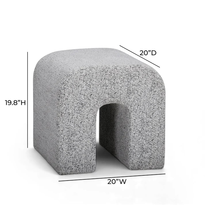 TOV Furniture Desi Woven Performance Fabric Ottoman