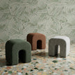 TOV Furniture Desi Woven Performance Fabric Ottoman