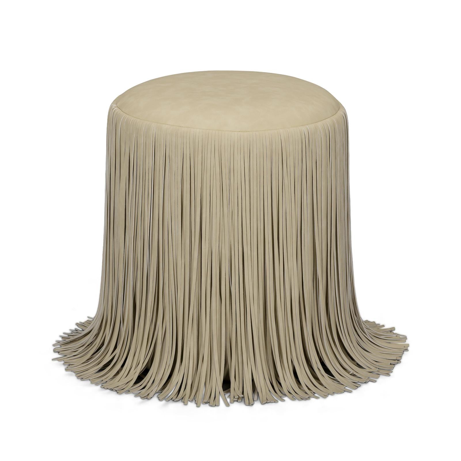 TOV Furniture Shag Me Performance Vegan Leather Ottoman