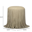 TOV Furniture Shag Me Performance Vegan Leather Ottoman