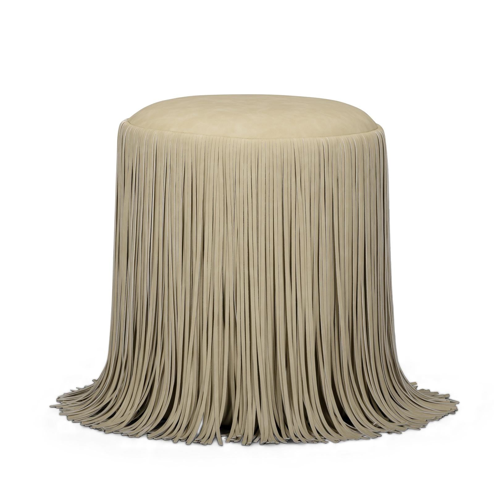 TOV Furniture Shag Me Performance Vegan Leather Ottoman