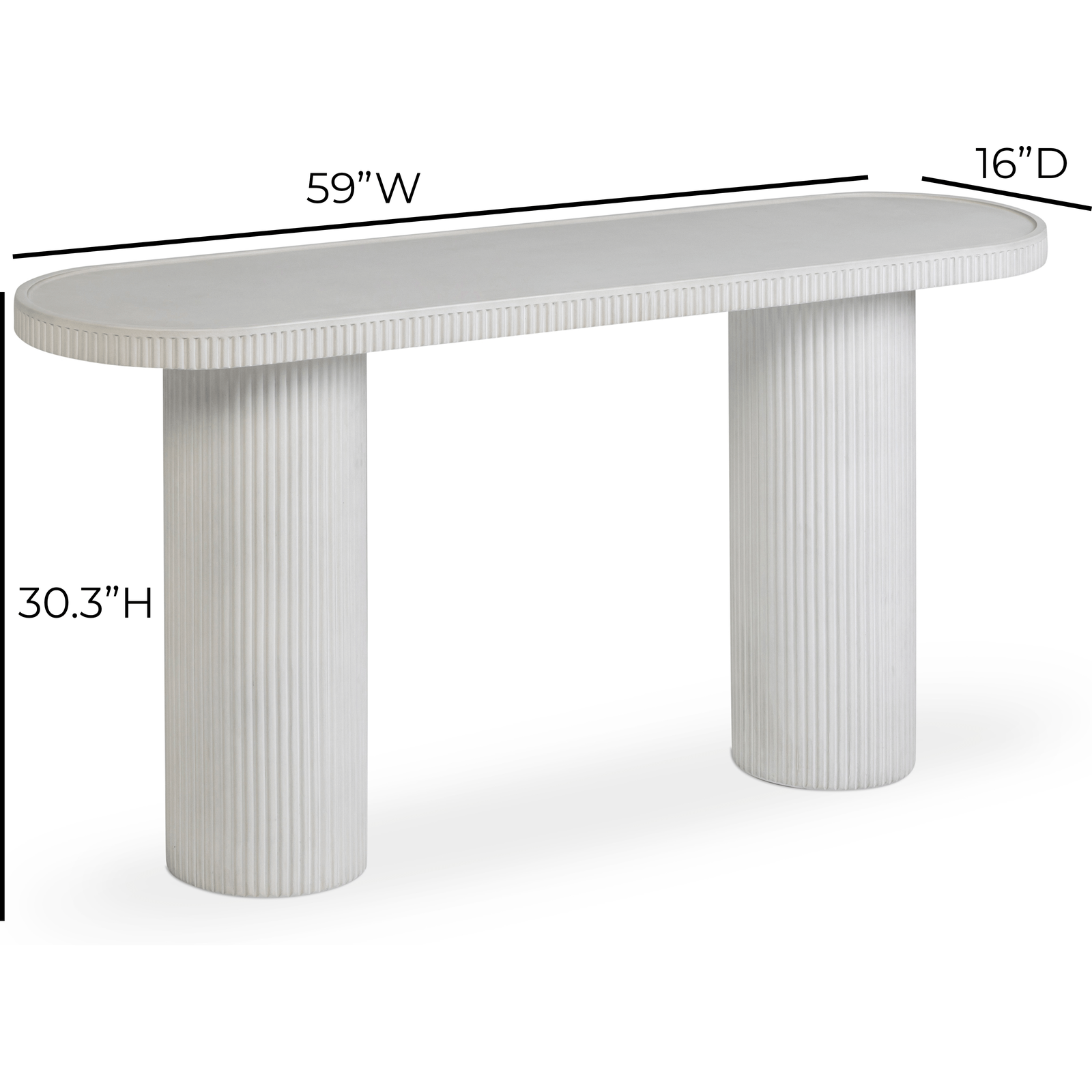 TOV Furniture Darcy Concrete Indoor/Outdoor Console Table