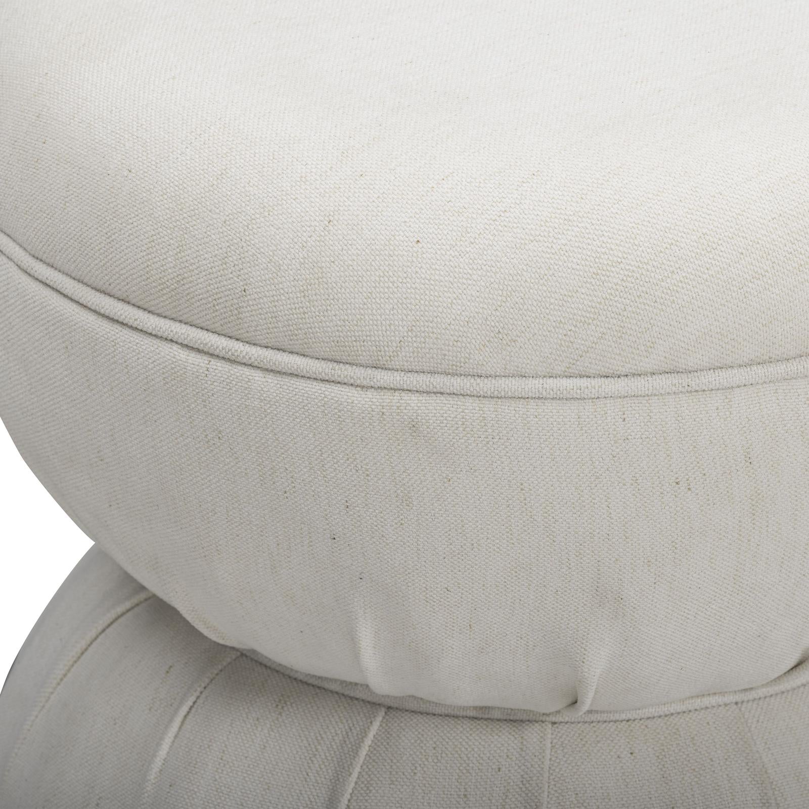 TOV Furniture Tomlin Ruched Performance Fabric Game Ottoman