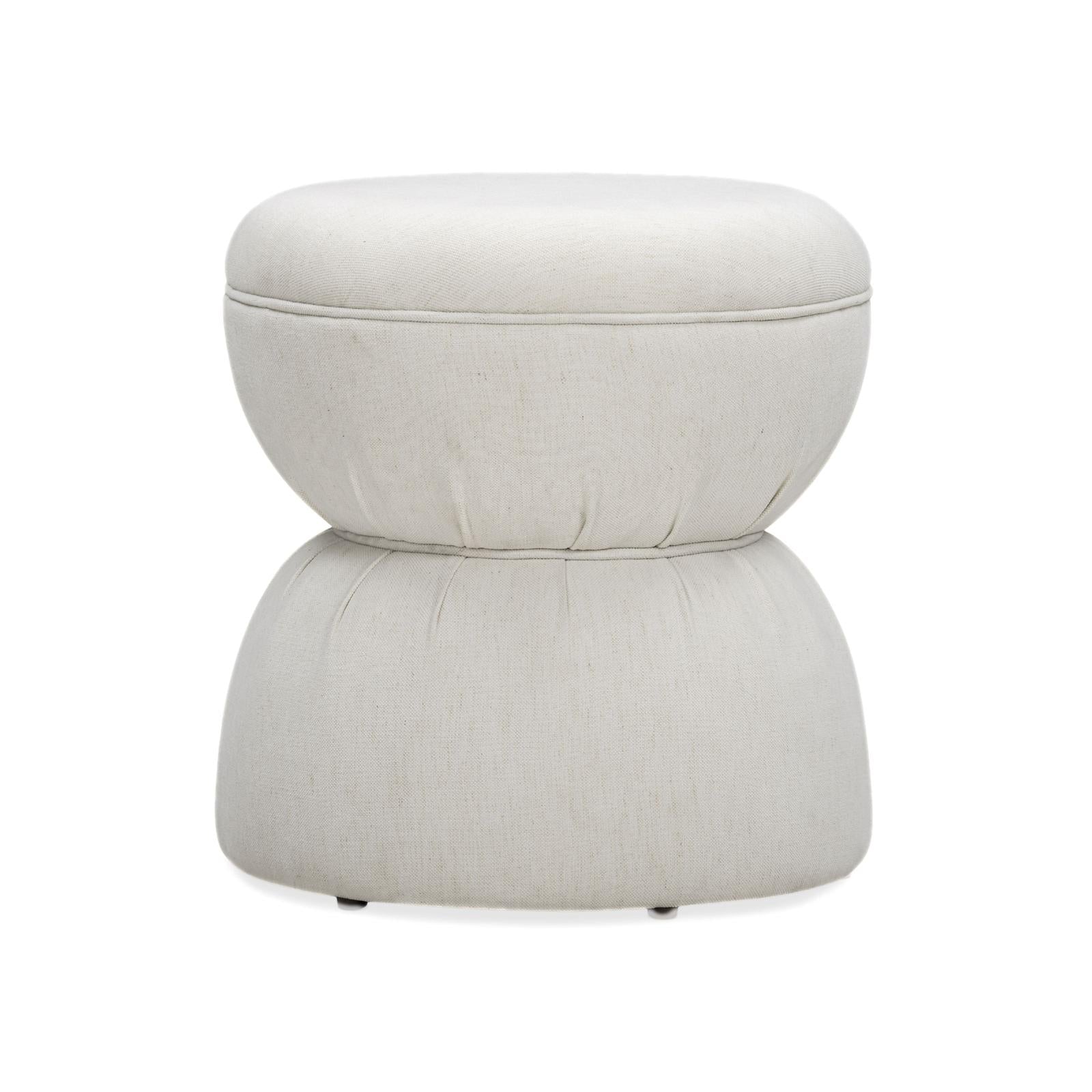 TOV Furniture Tomlin Ruched Performance Fabric Game Ottoman
