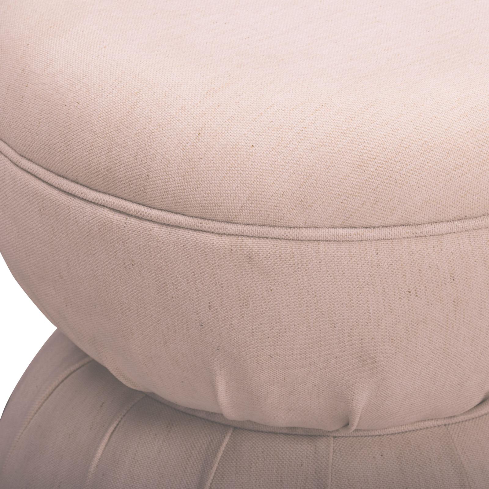 TOV Furniture Tomlin Ruched Performance Fabric Game Ottoman