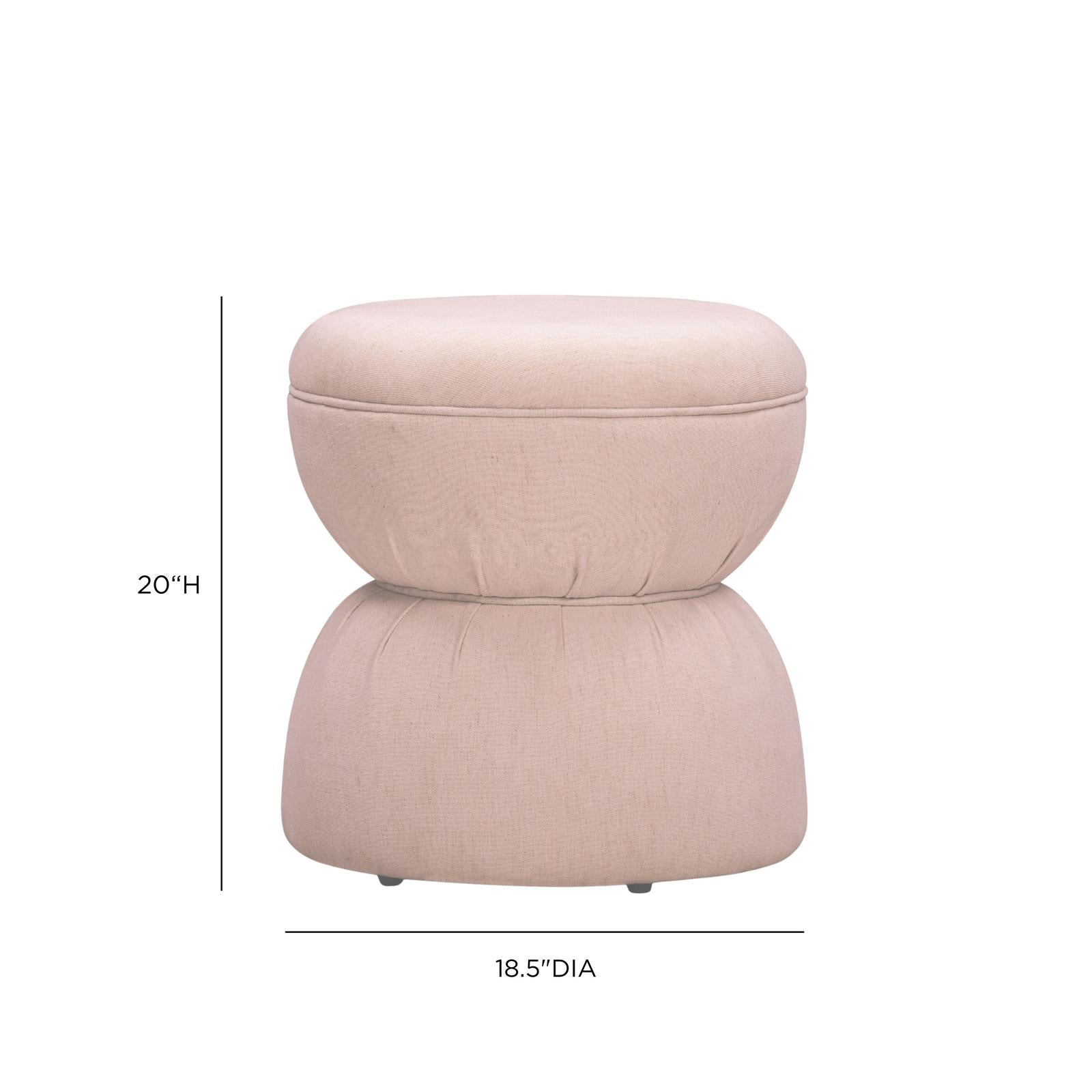 TOV Furniture Tomlin Ruched Performance Fabric Game Ottoman
