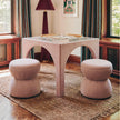 TOV Furniture Tomlin Ruched Performance Fabric Game Ottoman