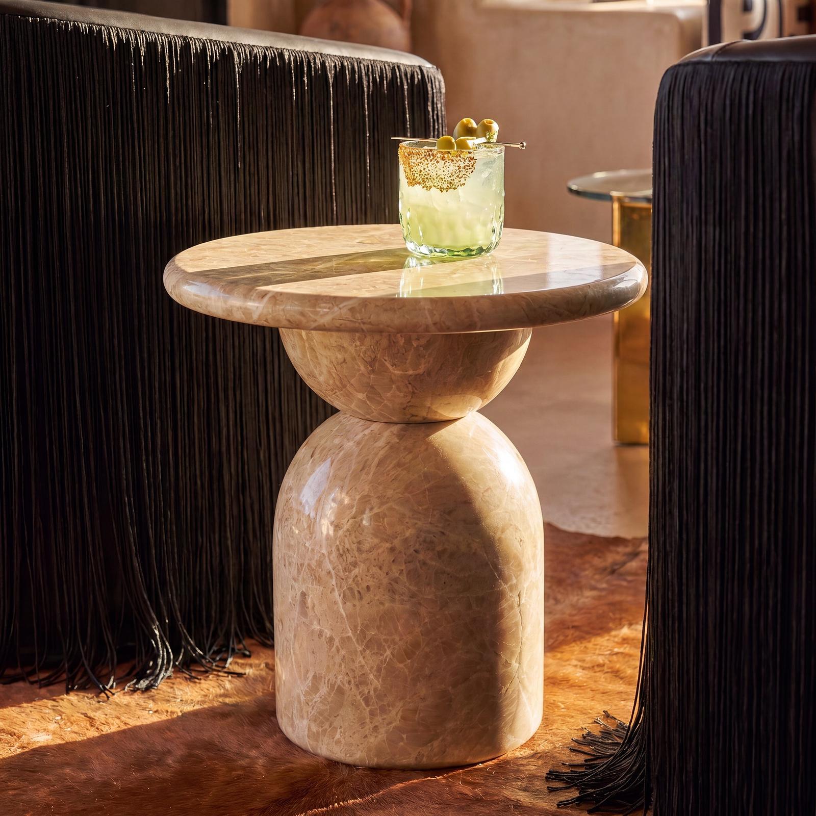 TOV Furniture Cynthia Concrete Indoor/Outdoor Side Table