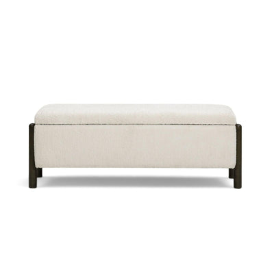 TOV Furniture Abby 52" Nubby Fabric Storage Bench