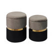 TOV Furniture Gigi Grey Velvet Storage Ottomans - Set of 2